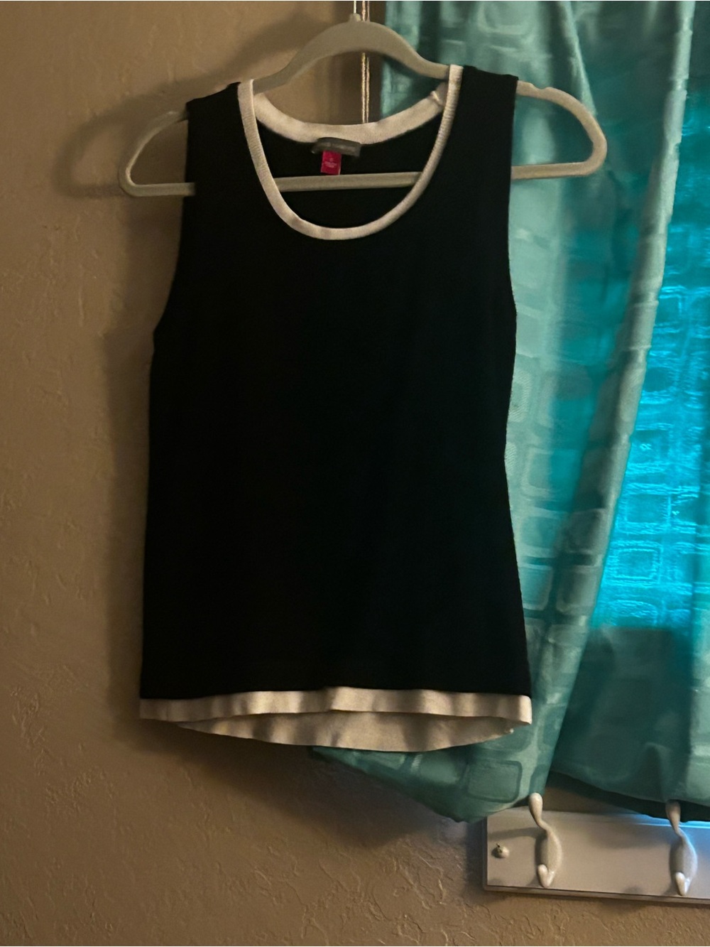 Vince Camuto Black Tank with White Trim